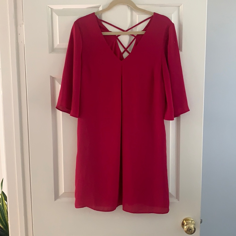 Pink flowy dress